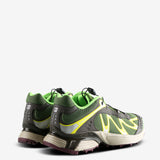 Green sneakers,back view