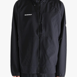 Black jacket worn by a person, showing the jacket's fit