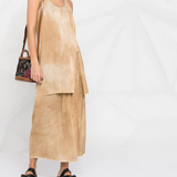 Tan skirts, full body view