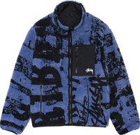 STUSSY - Men Sherpa Reversible Stamp Jacket