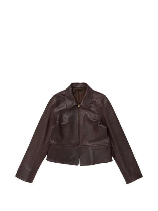 Burgundy jacket, front view