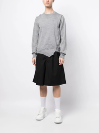 COMME DES GARCONS SHIRT X LACOSTE Men Small Logo Embroidered Sweater