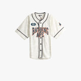 A BATHING APE - Men Solid Camo Multi Logo Baseball Short Sleeve Shirt