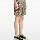 Brown shorts, full body view