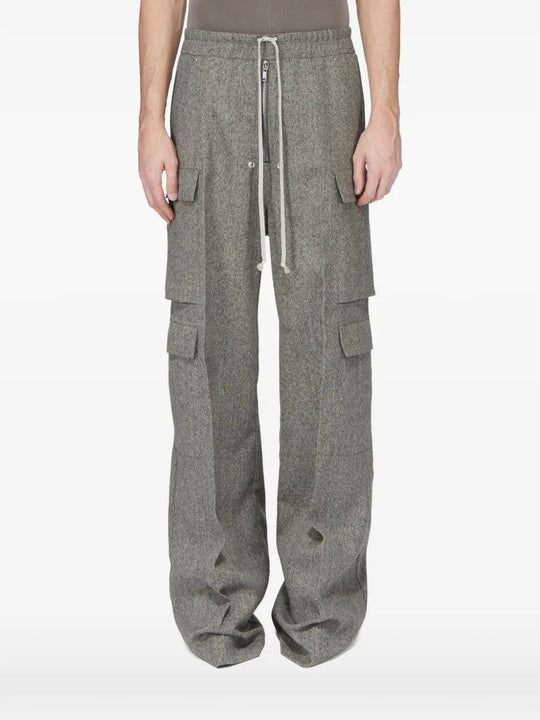 Grey pants, full body view