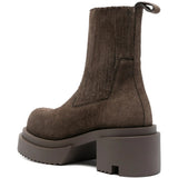 Brown boot, back view