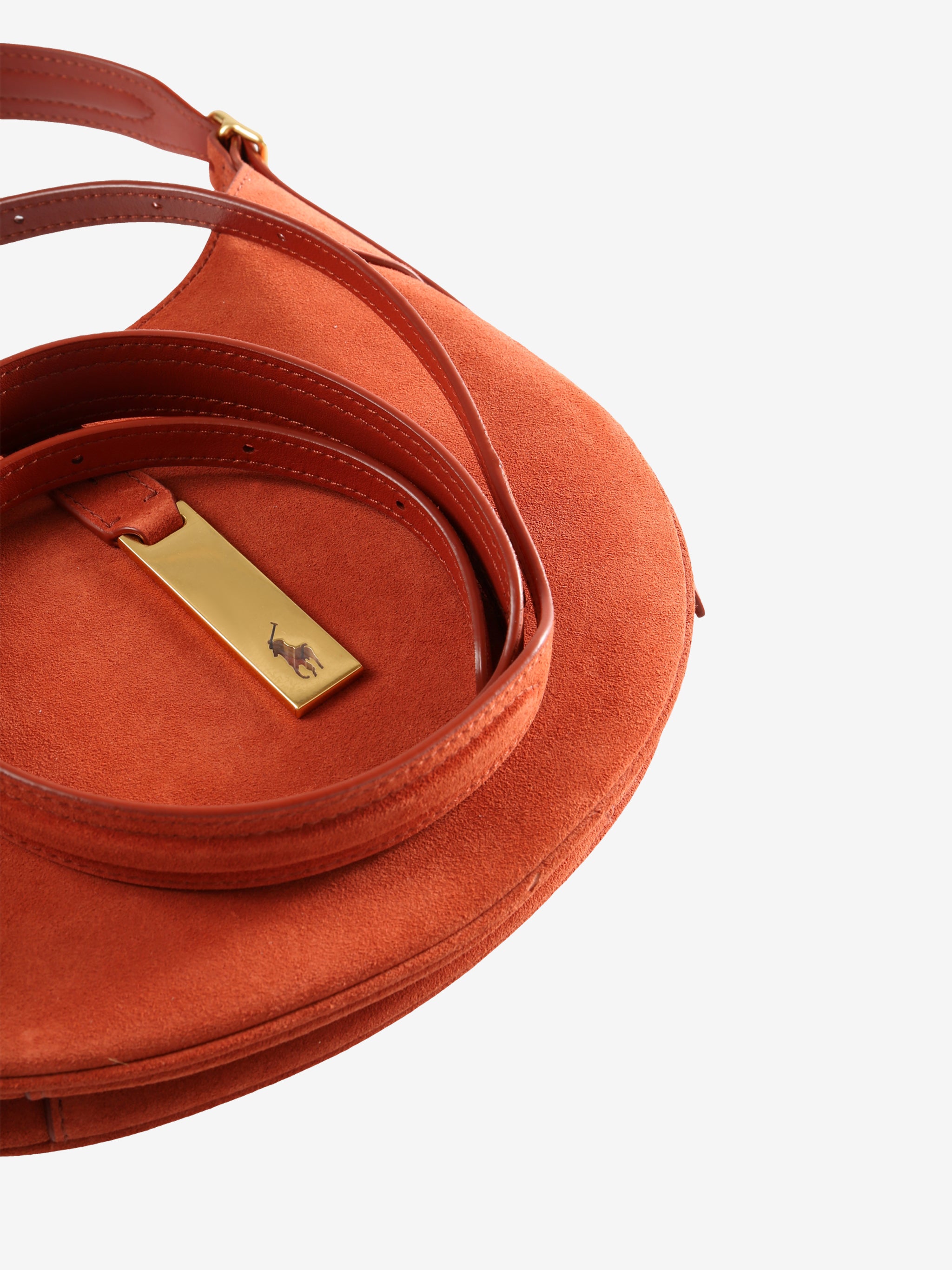 Close up of  red bag ,showing texture of the leather