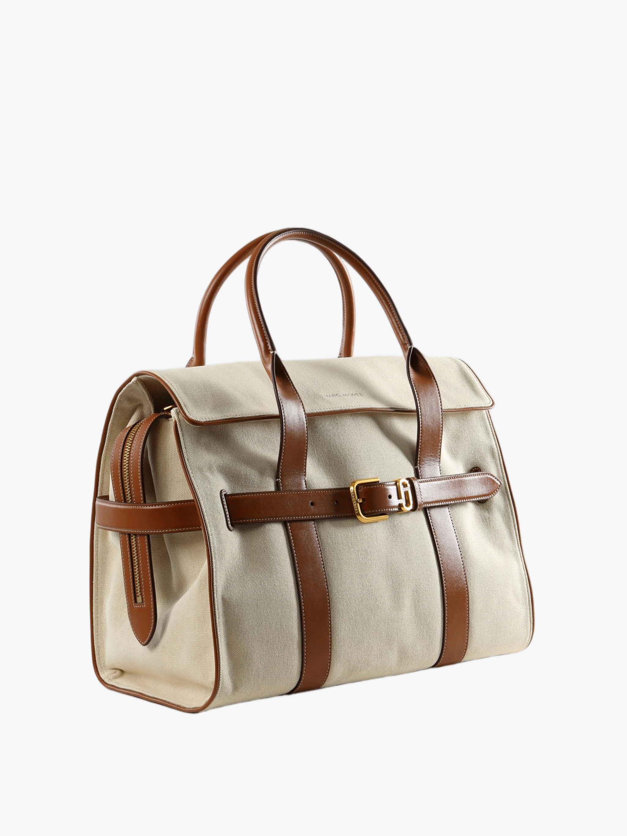 Tan bag, front view