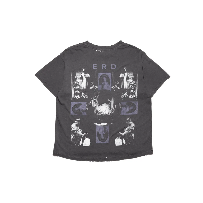 Black t-shirt, front view