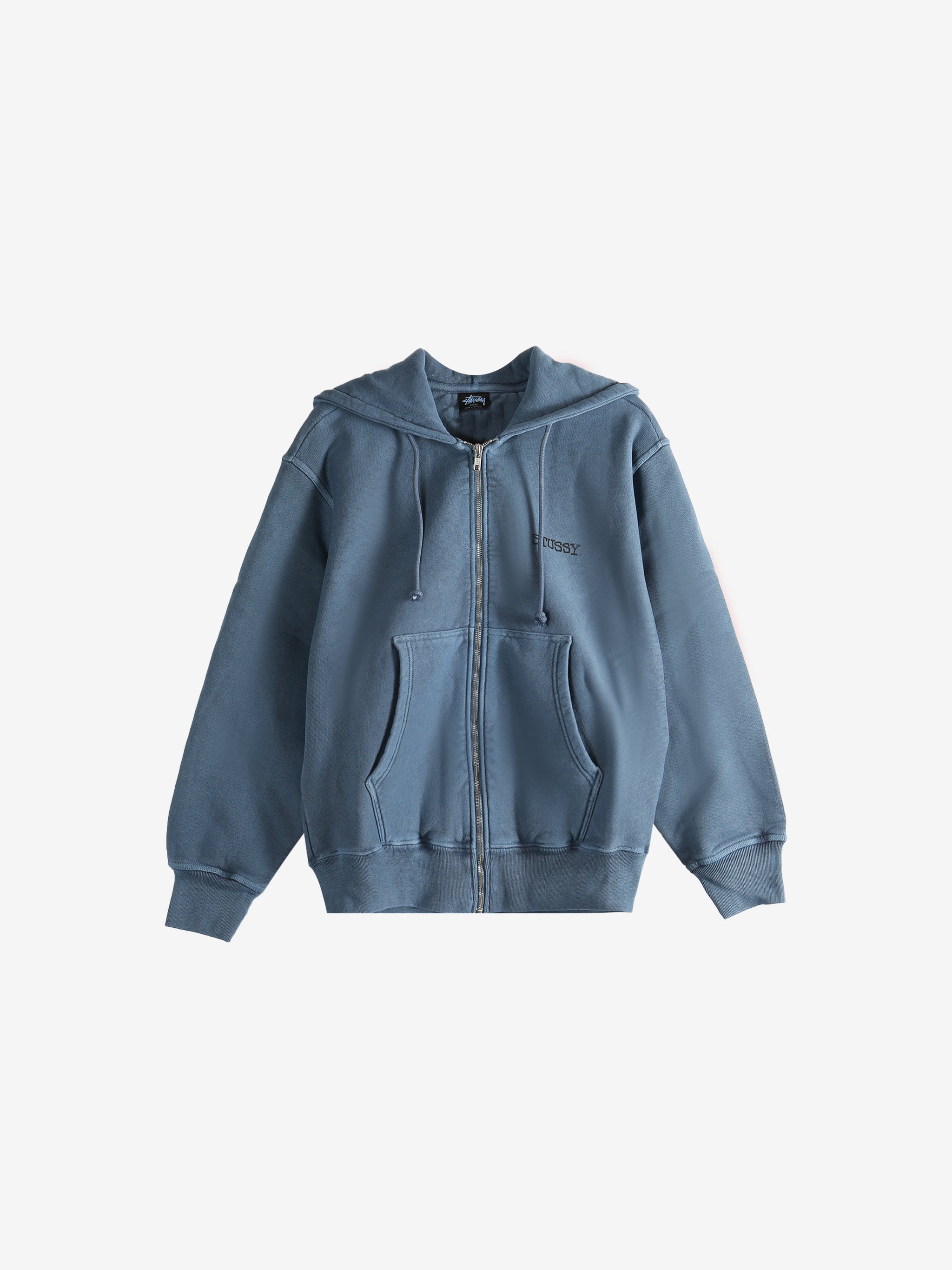 Navy hoodie, front view