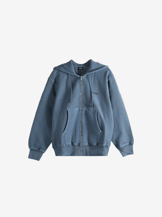 Navy hoodie, front view