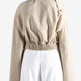Tan shirt, front view