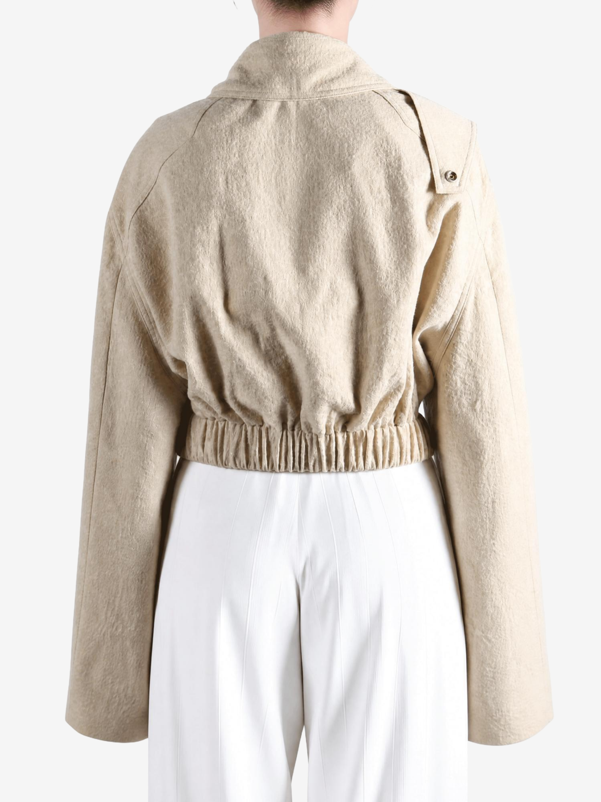 Tan shirt, front view