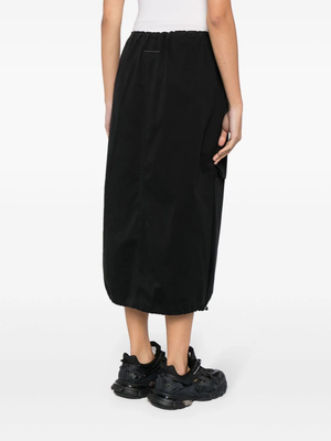 MM6 Women Cotton Gabardine Midi Skirt