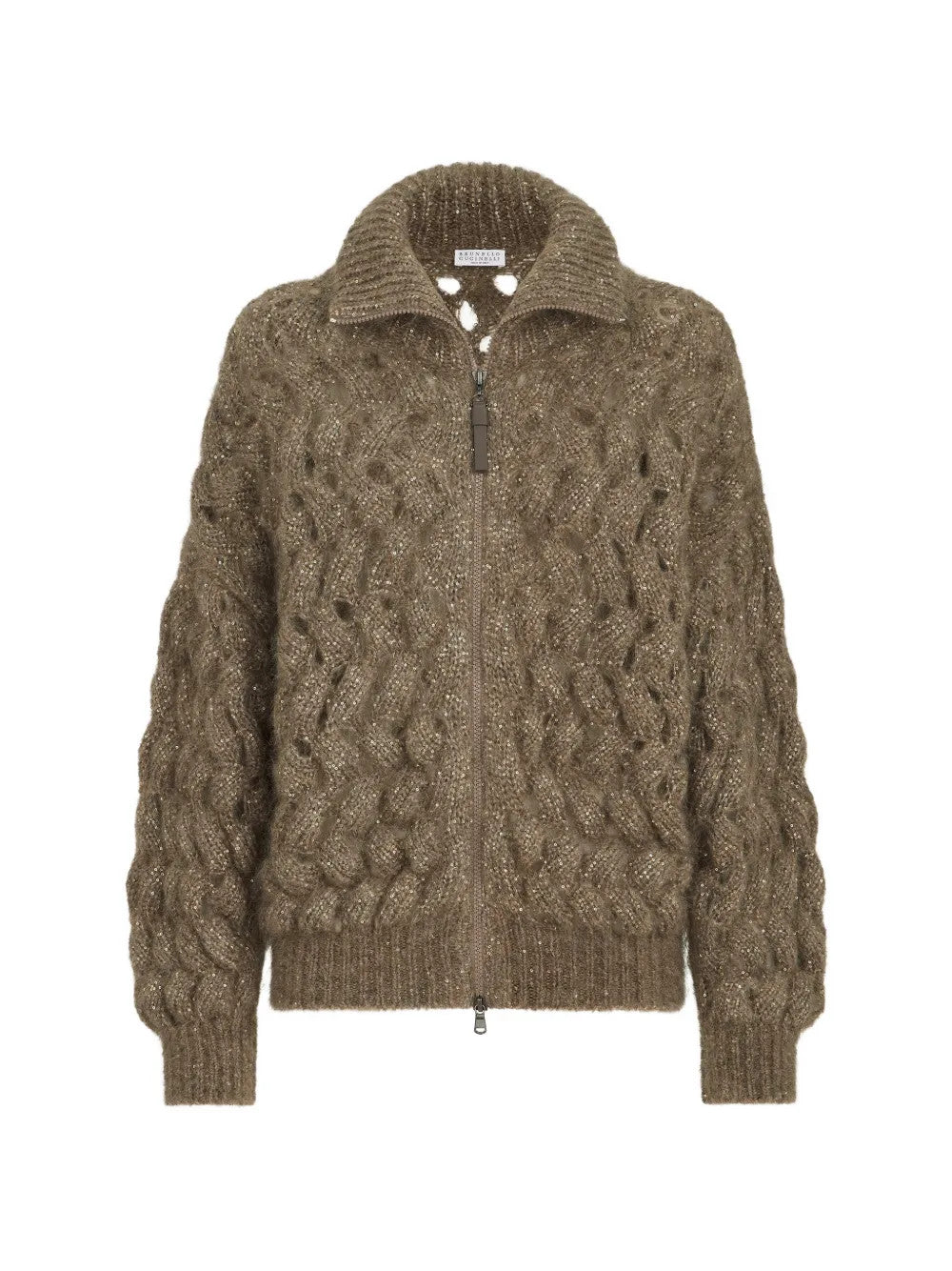 Brown knitwear, front view