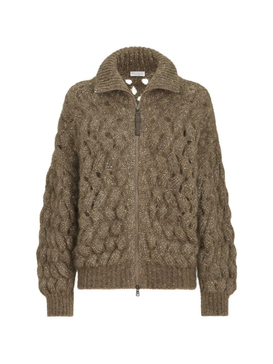 Brown knitwear, front view