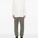 Grey pants, full body view