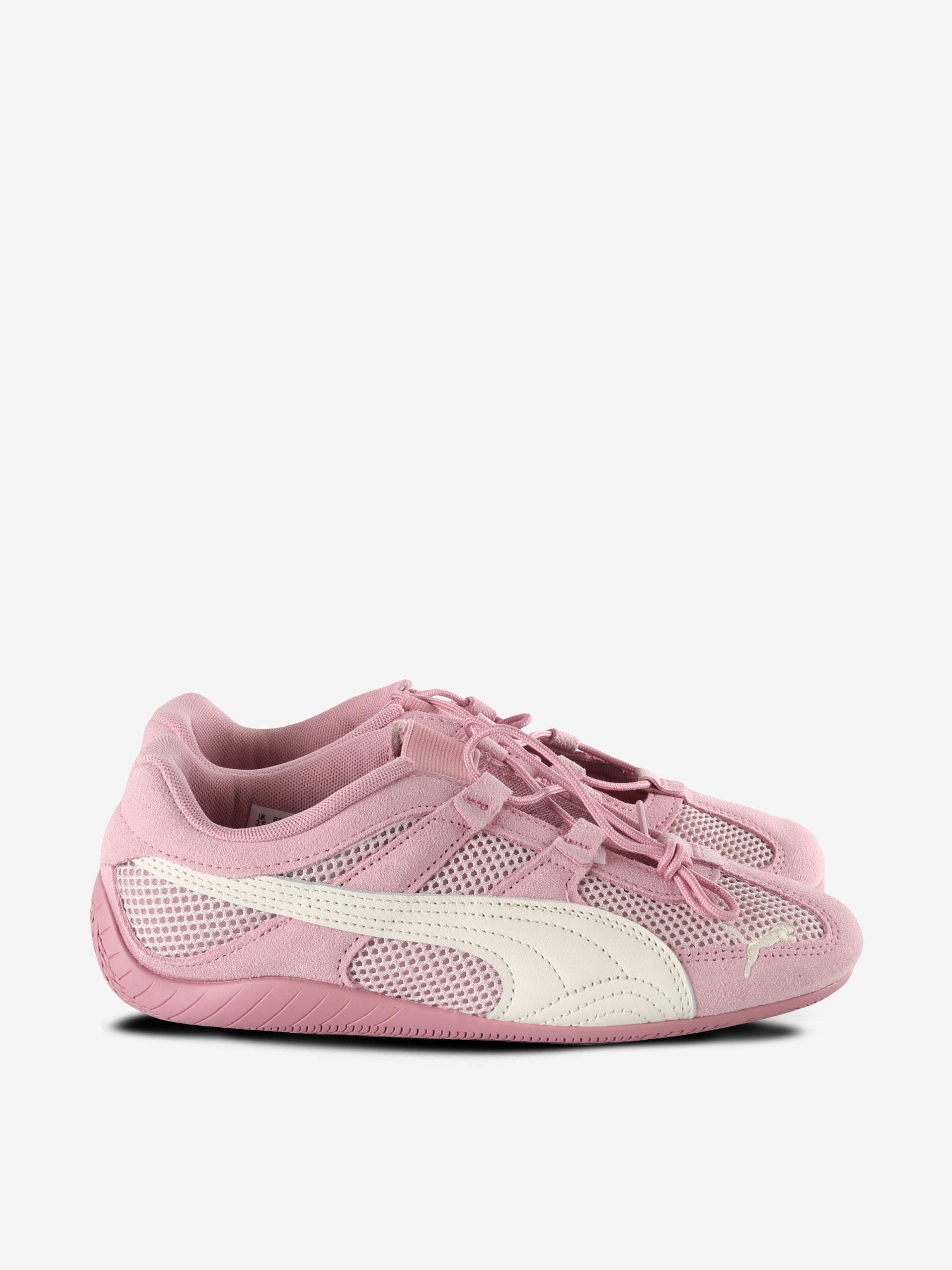 Pink sneakers, front view