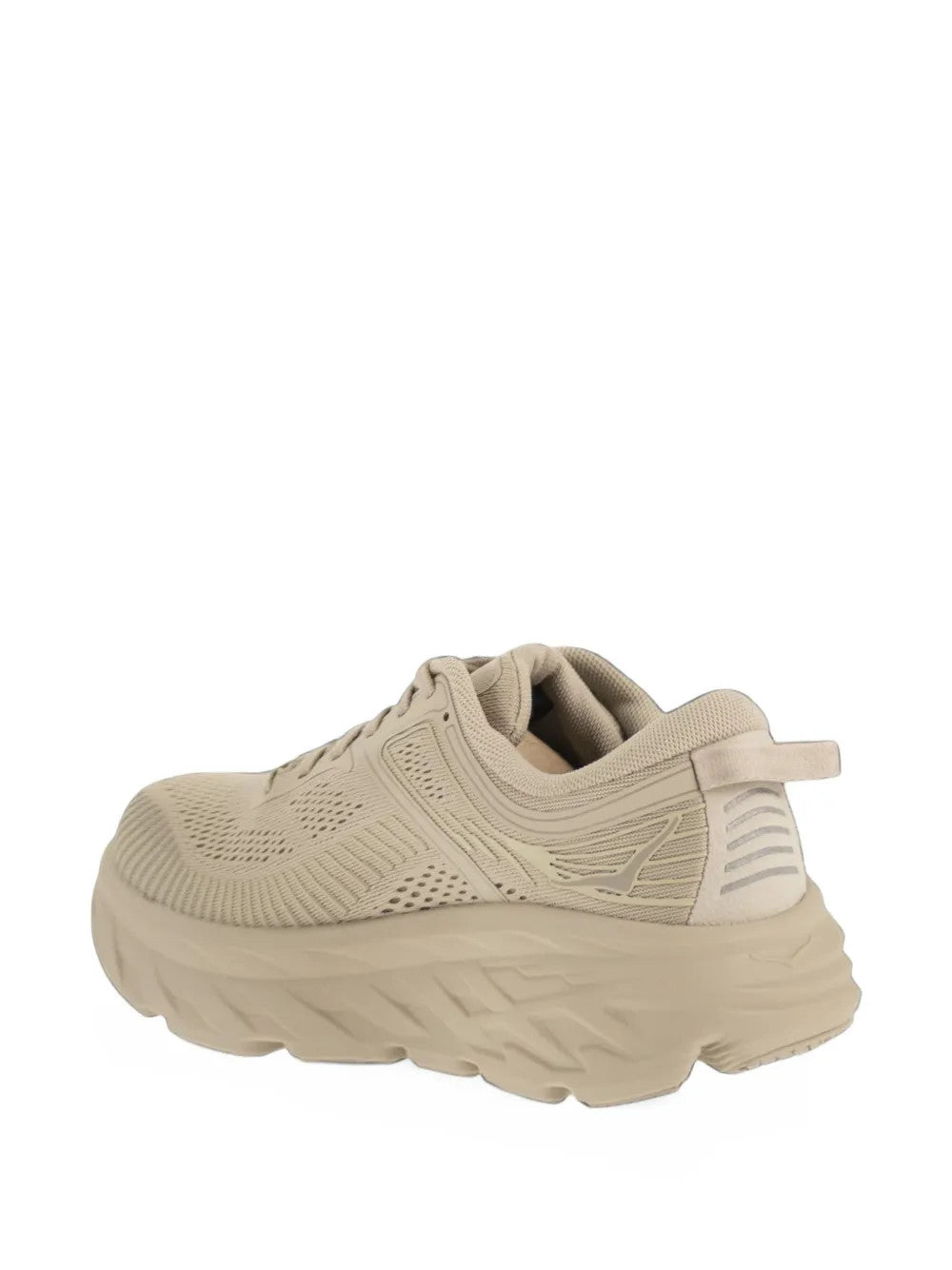 Tan shoes, side view