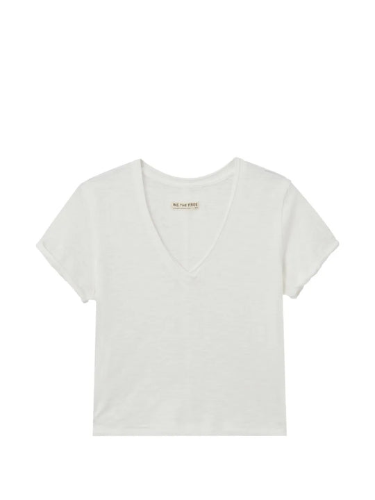 White t-shirt, front view