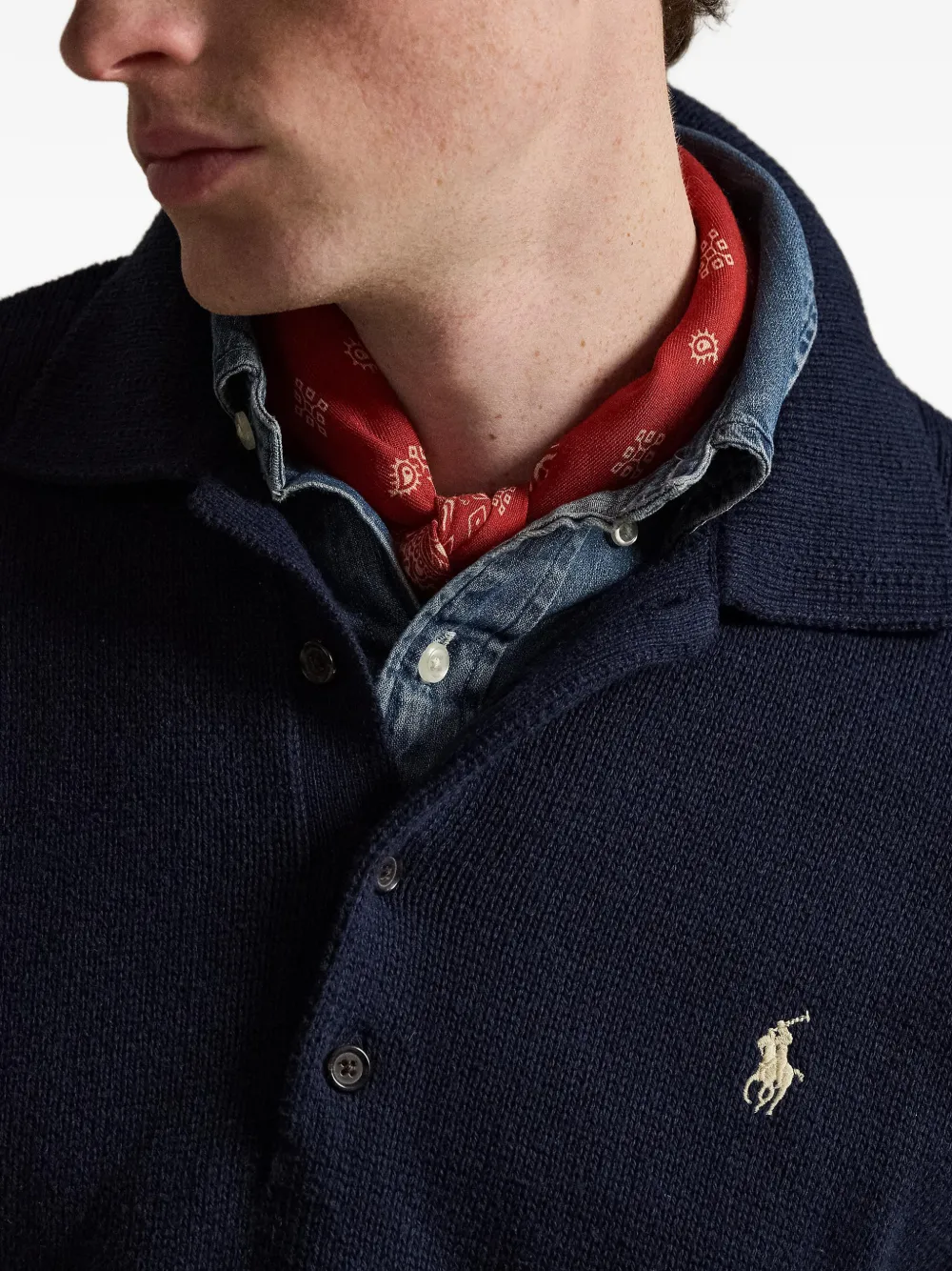 Blue hoodie worn by a person, showing the hoodie fit