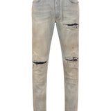 Blue jeans, front view