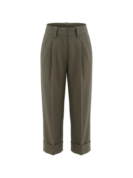 Green pants, front view