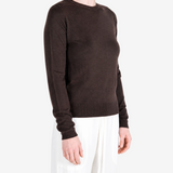 Brown top, full body view