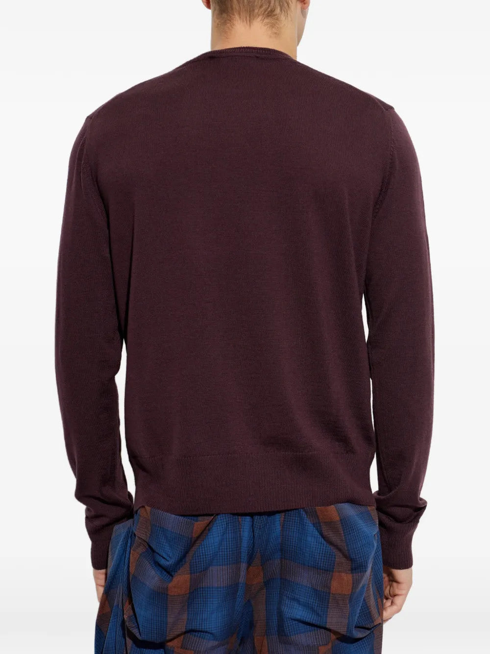Burgundy hoodie, full body view