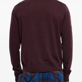 Burgundy hoodie, full body view