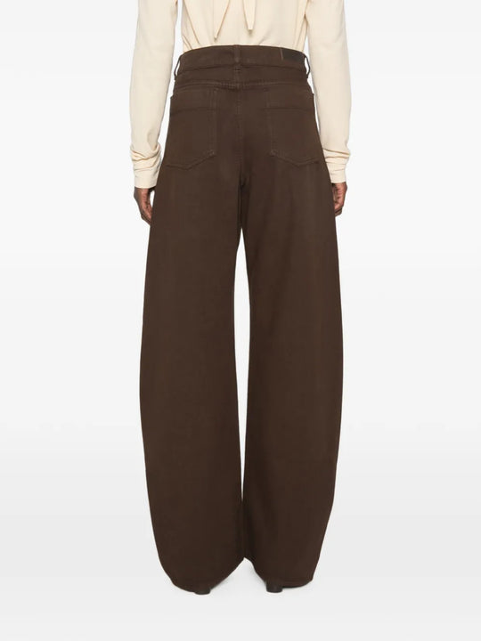 Brown pants, full body view
