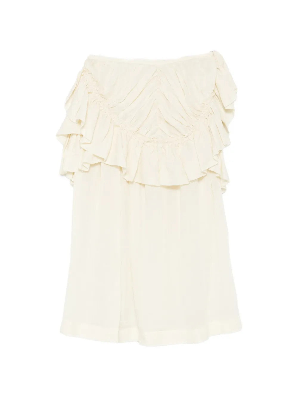 Tan skirt, front view