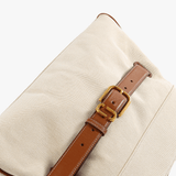 Tan bag, front view