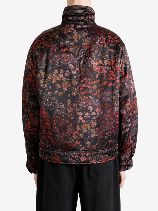 Burgundy jacket, full body view