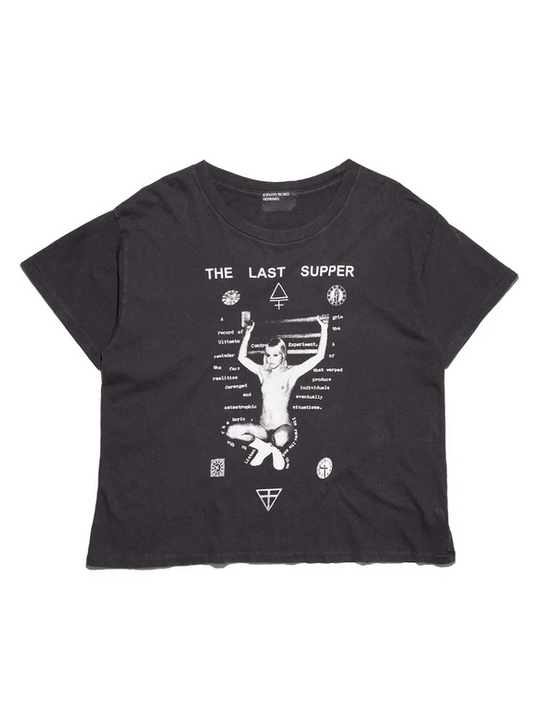 Black t-shirt, front view