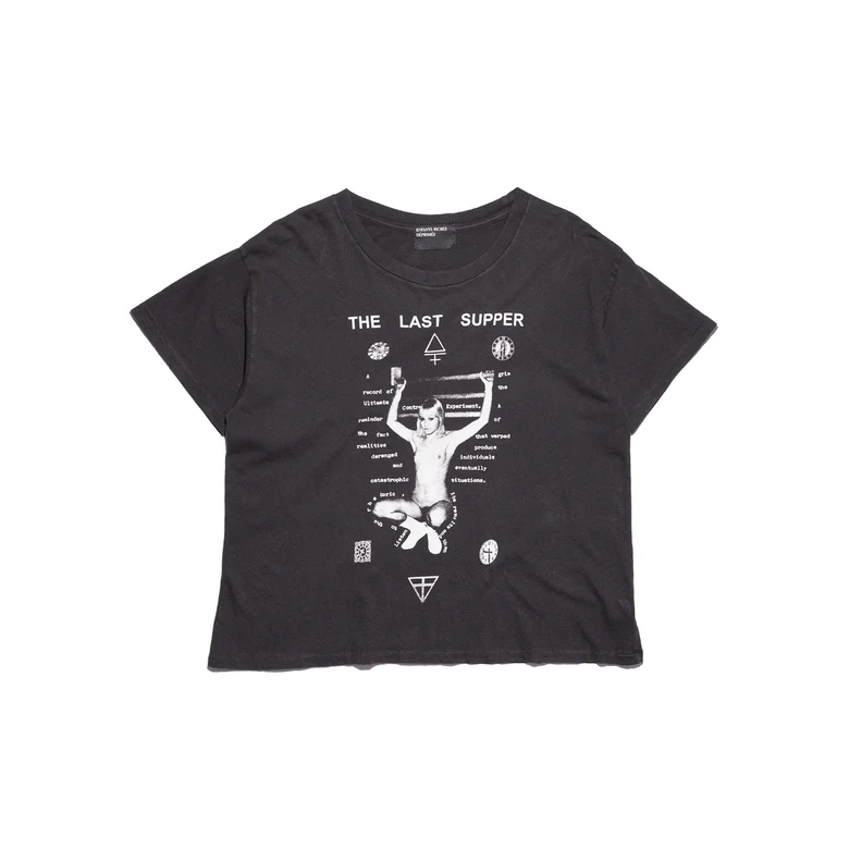 Black t-shirt, front view