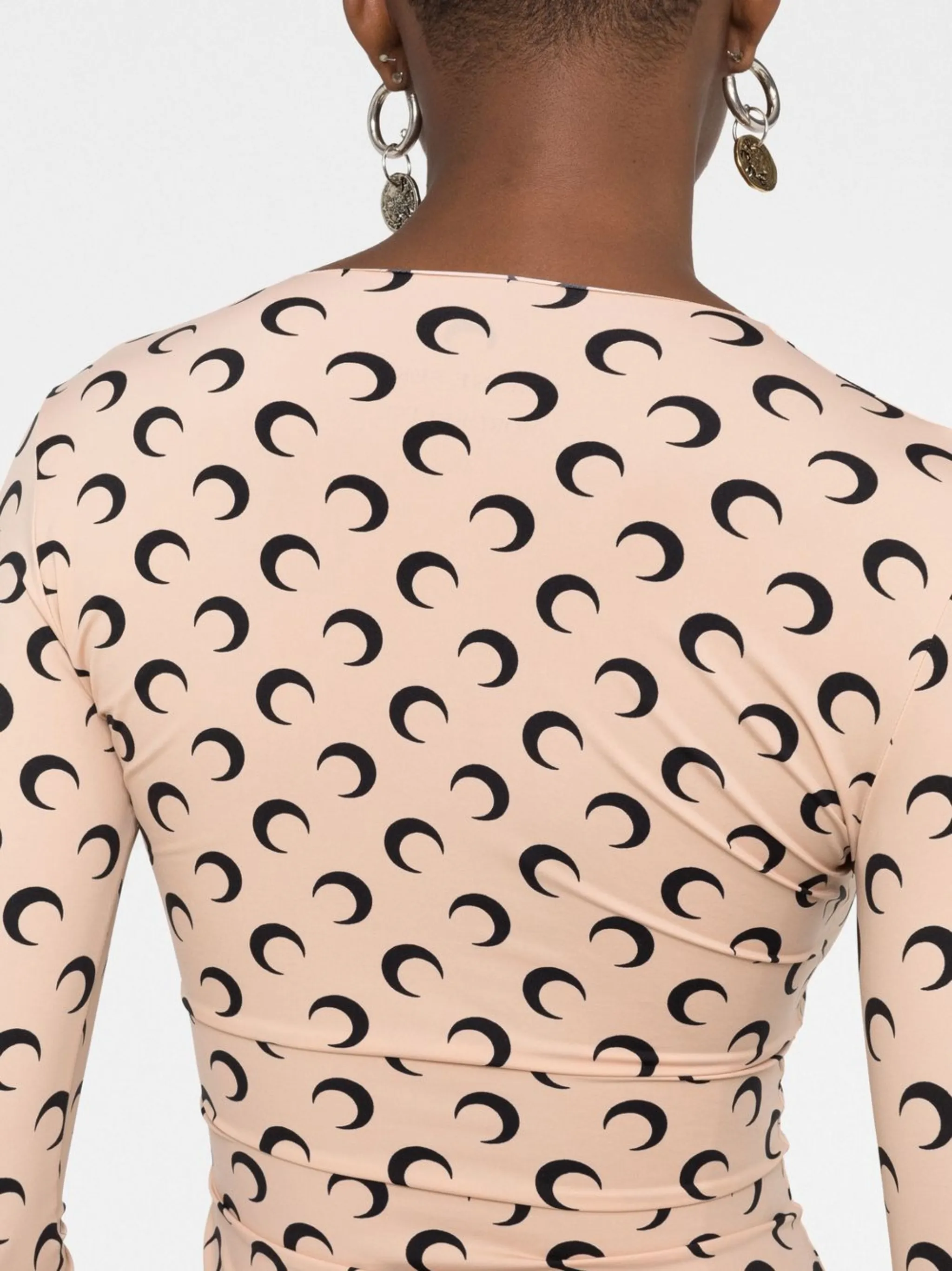 Close up of tan tops, showing texture of the polyamide fabric