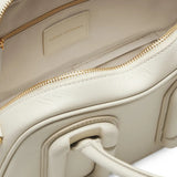 Close up of White bag, showing detail