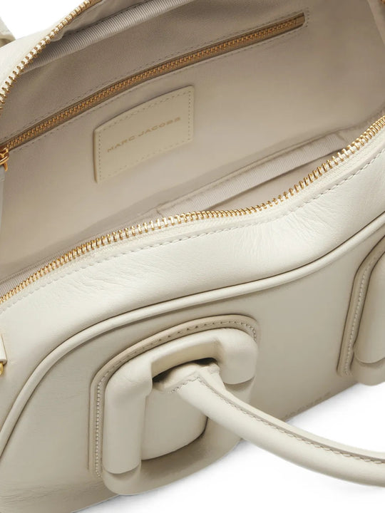 Close up of White bag, showing detail