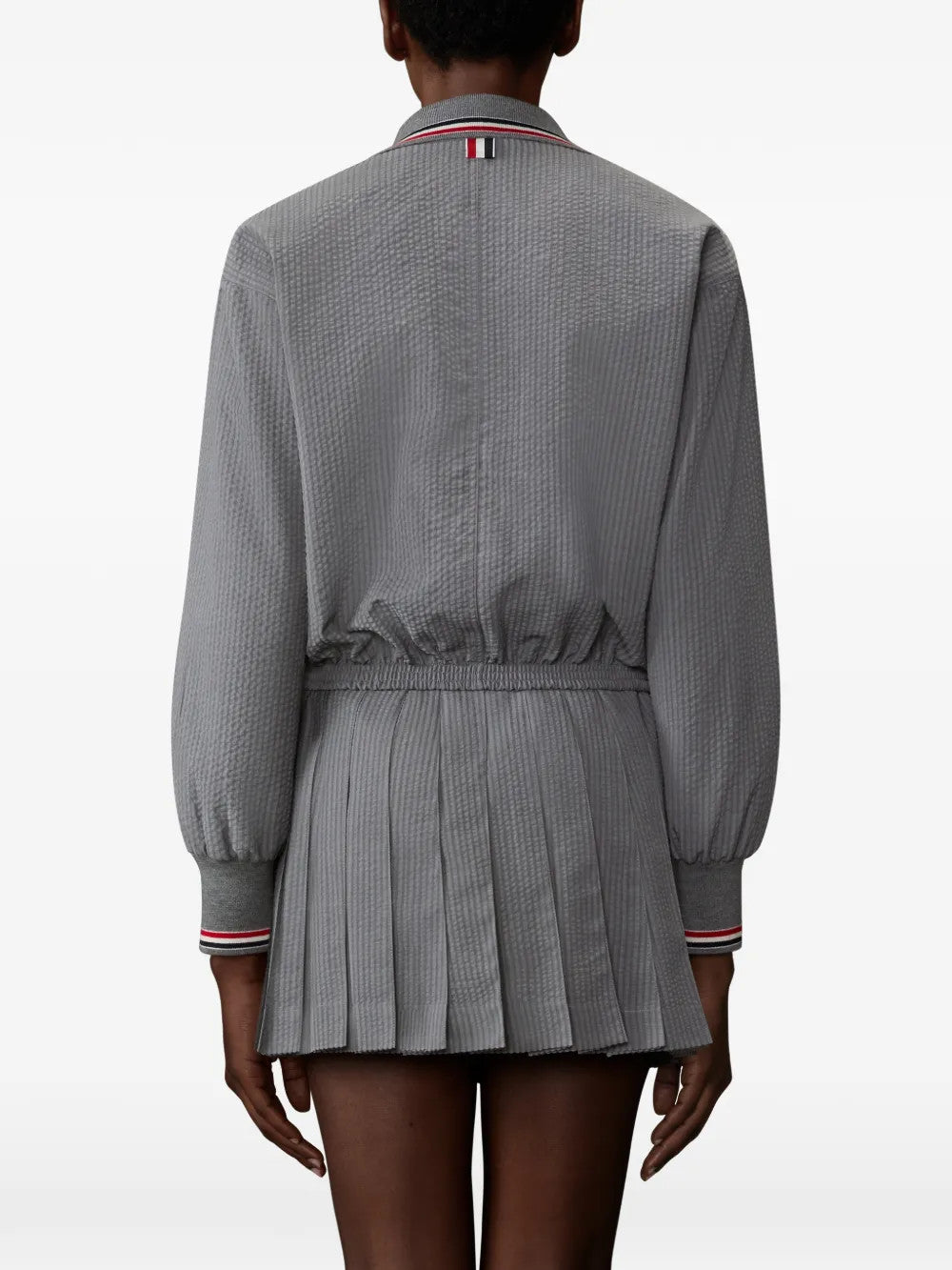 Grey jacket, full body view