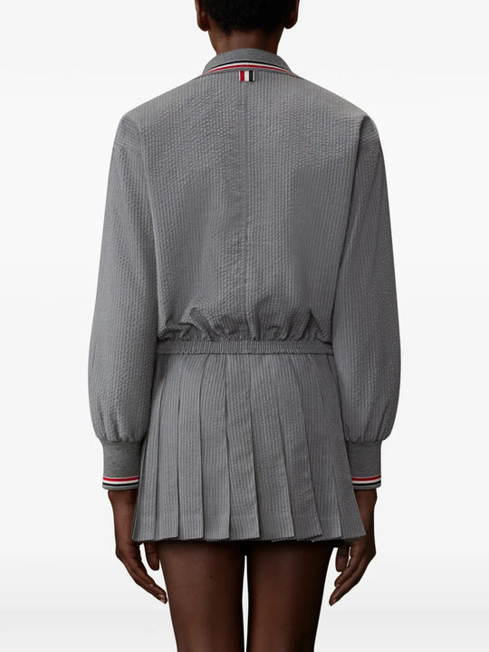 Grey jacket, full body view