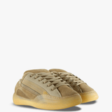 Tan shoes, front view