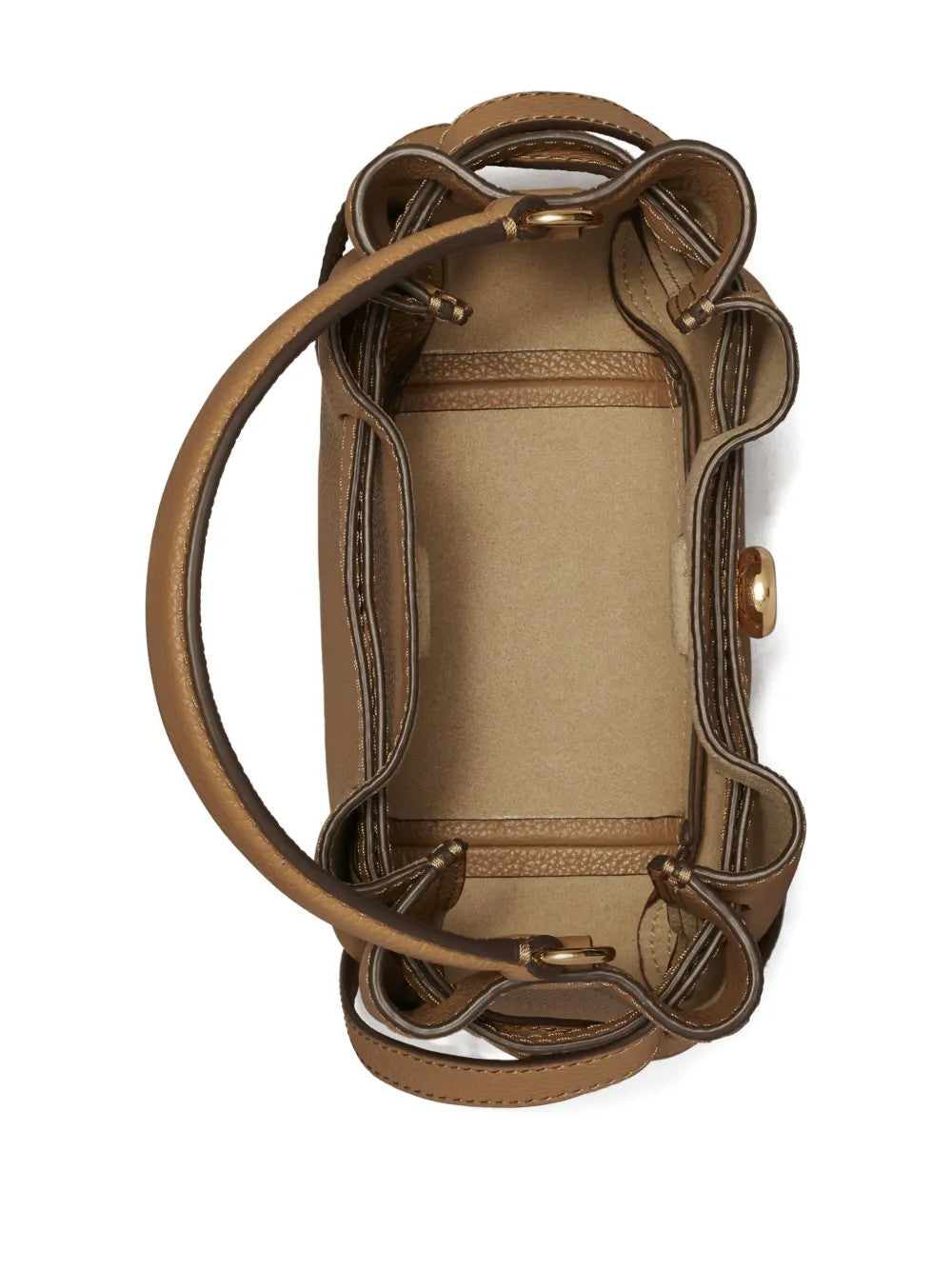 Tan bag, front view