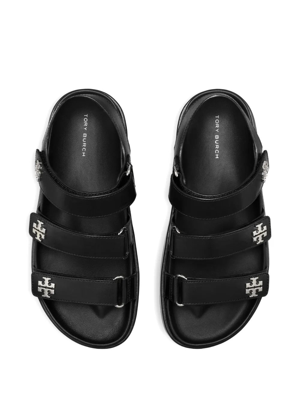 Black sandal, top view