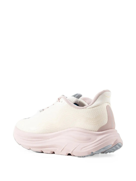 Pink shoes, side view