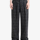 Grey pants, full body view