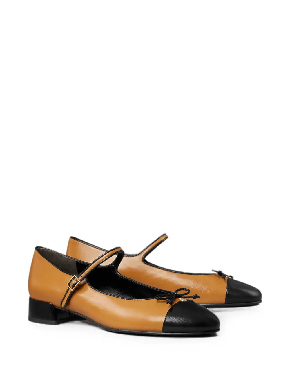 Tan shoes, front view