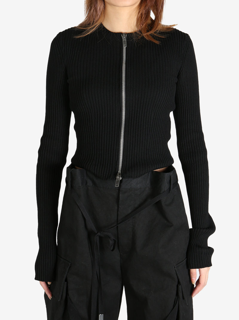 ANN DEMEULEMEESTER - Women Terna Cropped Zipped Cardigan