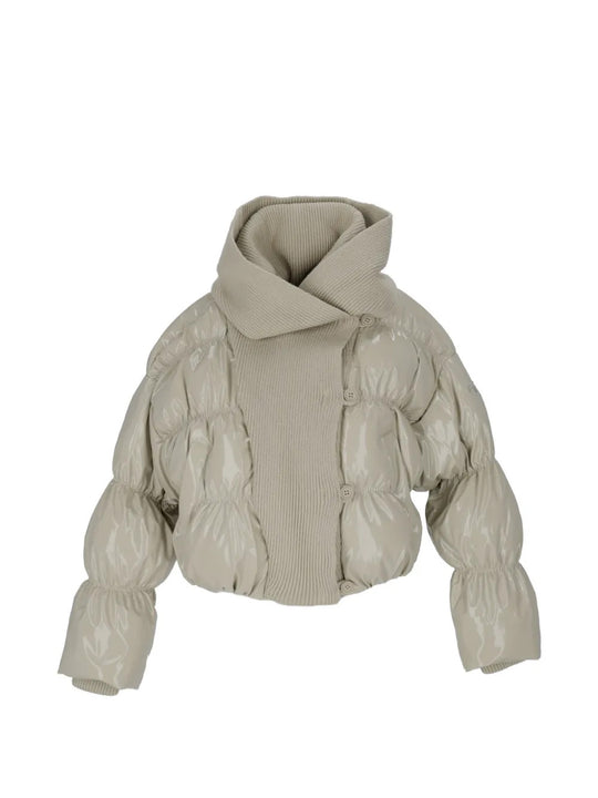 Tan jacket, front view