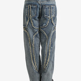 THUG CLUB - Men Tribal Denim Pants